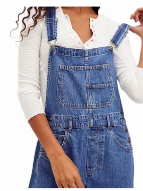 We The Free Medium Blue Denim Overalls size medium